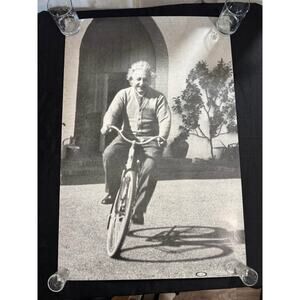 Einstein on a Bike Poster